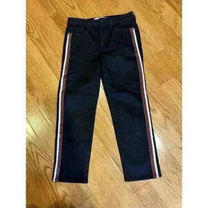Velvet by Graham & Spencer Darria Cropped Pants Size 27 Inseam 25” Side Stripes